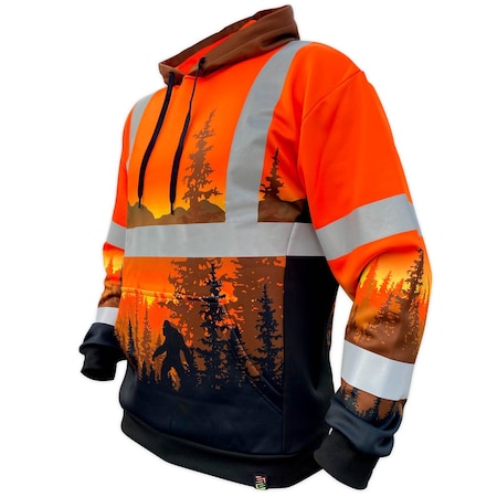 Safetyshirtz SS360 Wildland Sasquatch Class 3 Hoodie, Safety Orange, S 730103S